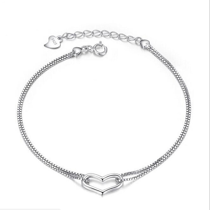 Victoria's Vogue Lovely And Simple 925 Sterling Silver Jewelry Heart ...