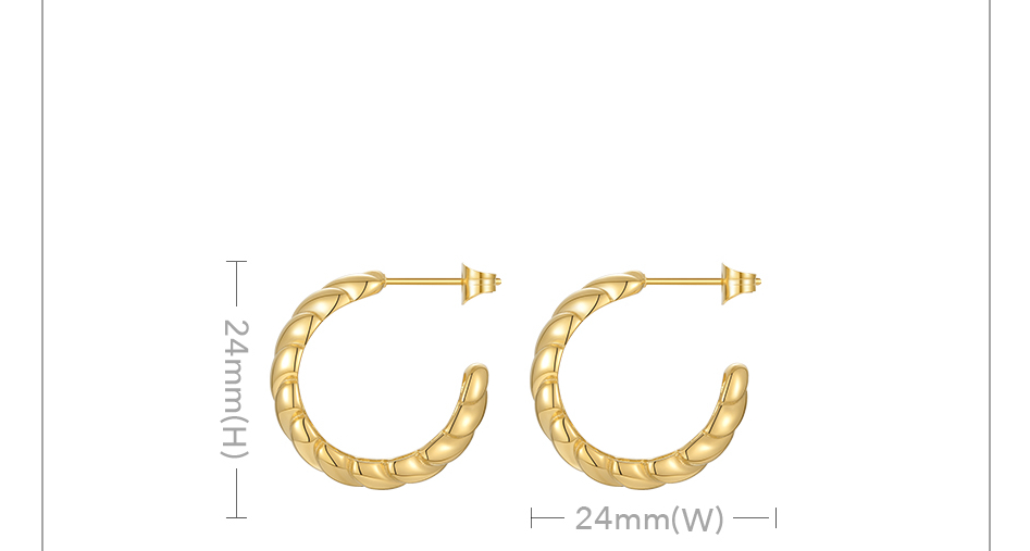 Victoria's Vogue Lines Stud Earrings For Women Gold Color Elegant Earings Stainless Steel 2021 Fashion Jewelry Gift Pendientes
