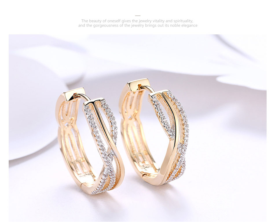Victoria's Vogue 925 Sterling Silver 18K Gold AAA Zircon Bar Earrings For Women Jewelry Fashion Wedding Engagement Party Gift