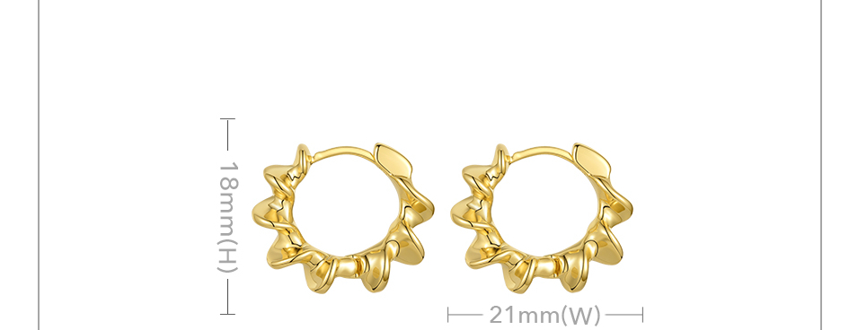 Victoria's Vogue Sun Flower Hoop Earrings For Women Gold Color Curved Sculptural Hoops Earings Fashion Jewelry Gifts Kolczyki