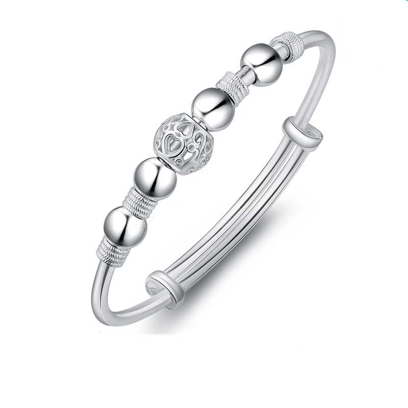 Victoria's Vogue 3 Style New 925 Sterling Silver Lucky Charm Bracelet Cuff Bracelets For Women Bangles Fashion Silver 925 Jewelry Pulseira