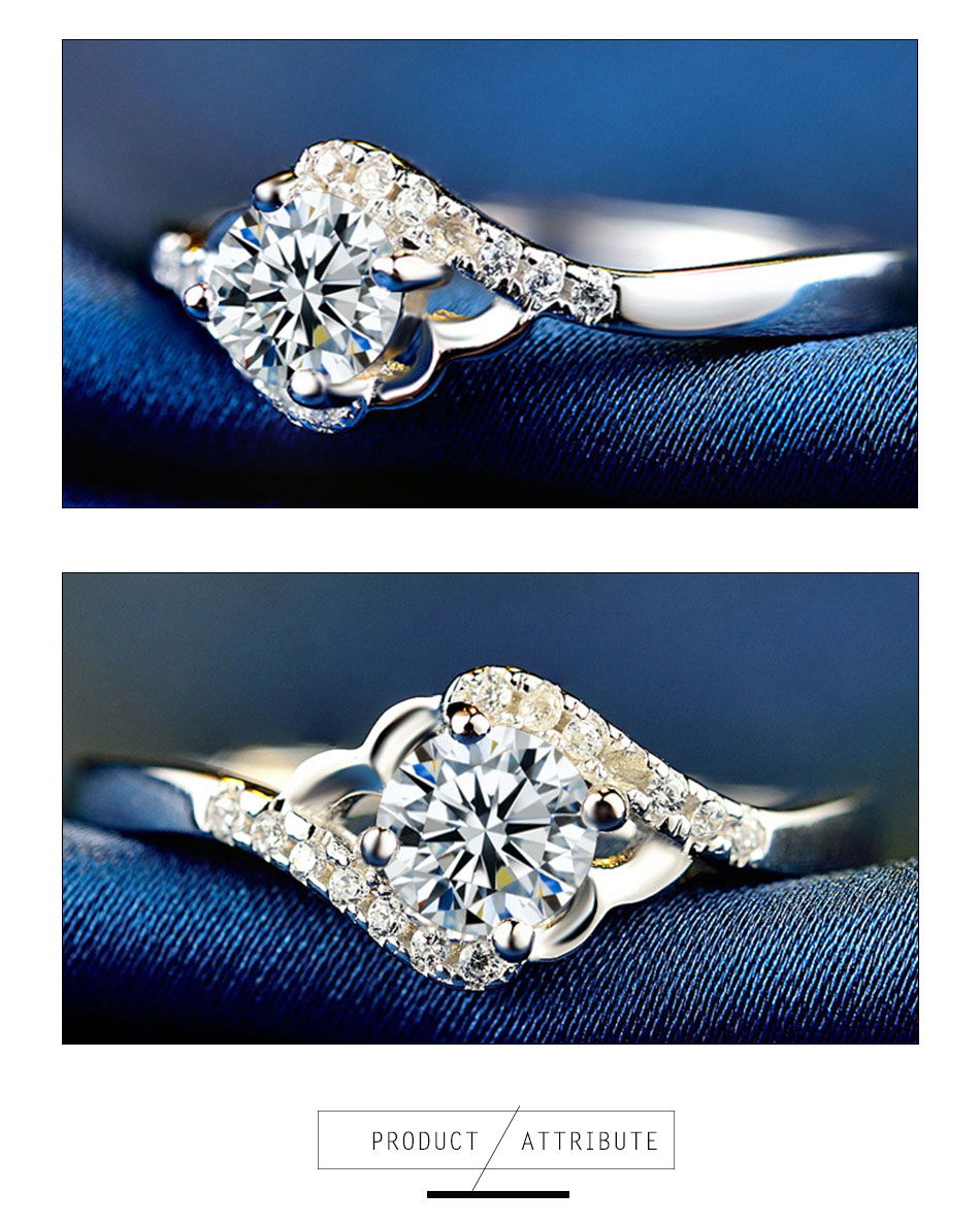 Victoria's Vogue Charm 925 Silver Rings Women Fashion Zircon 100% Silver Rings Luxury Brand Jewelry