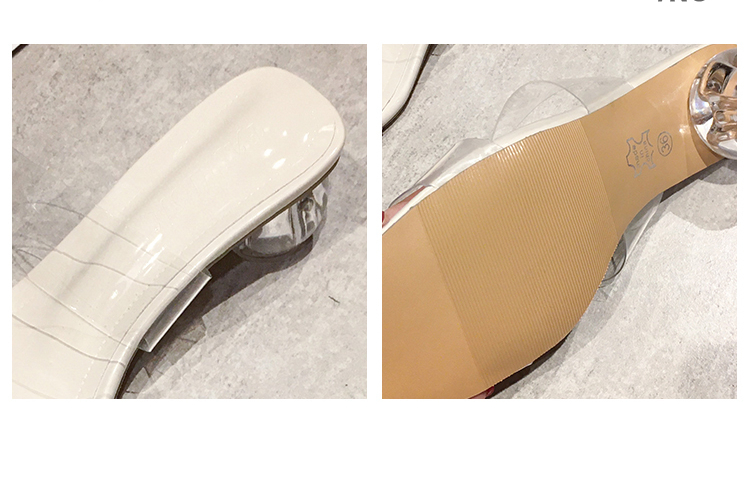 Victoria's Vogue Transparent High Heels Women Square Toe Sandals Summer Shoes Woman Clear High Pumps Wedding Jelly Buty Damskie Heels Slippers