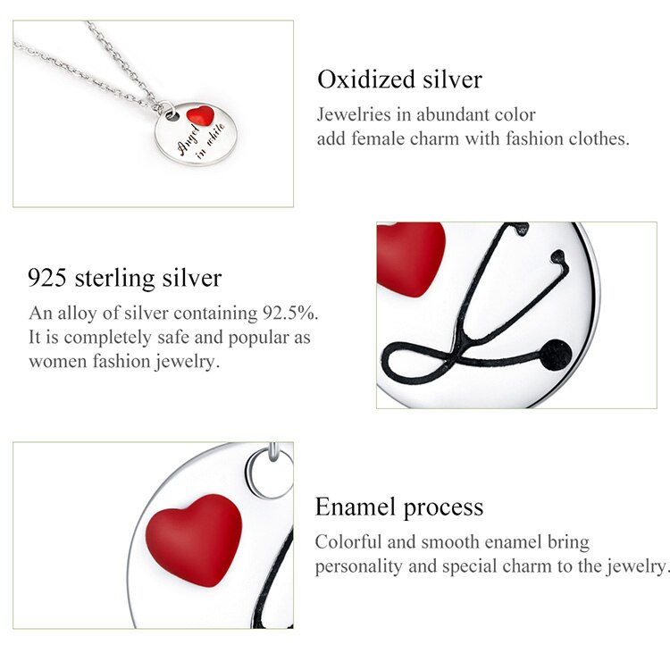 Victoria's Vogue 925 Sterling Silver Pendant Necklace Doctor ...