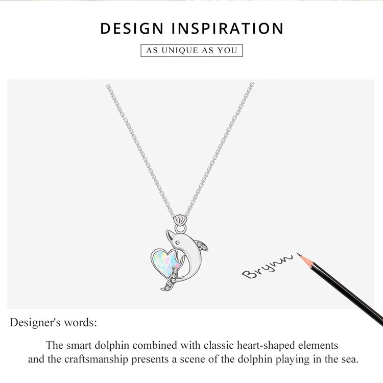 Victoria's Vogue 925 Sterling Silver Dolphin with Heart Plated platinum CZ Pendant Necklace for Women Family Gifts Fine Jewelry SCN412 Victoria's Vogue 925 Sterling Silver Dolphin with Heart Plated platinum CZ Pendant Necklace for Women Family Gifts Fine Jewelry SCN412