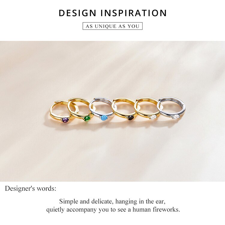 Victoria's Vogue Sunflower Silver Earrings for Women Gold Color 925 Sterling Silver 6mm Small Piercing Jewelry Diasy Flower SCE1057 Colorful Huggie Earrings for Women 6 Colors available 925 Sterling S