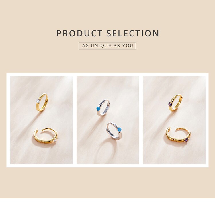 Victoria's Vogue Sunflower Silver Earrings for Women Gold Color 925 Sterling Silver 6mm Small Piercing Jewelry Diasy Flower SCE1057 Colorful Huggie Earrings for Women 6 Colors available 925 Sterling S