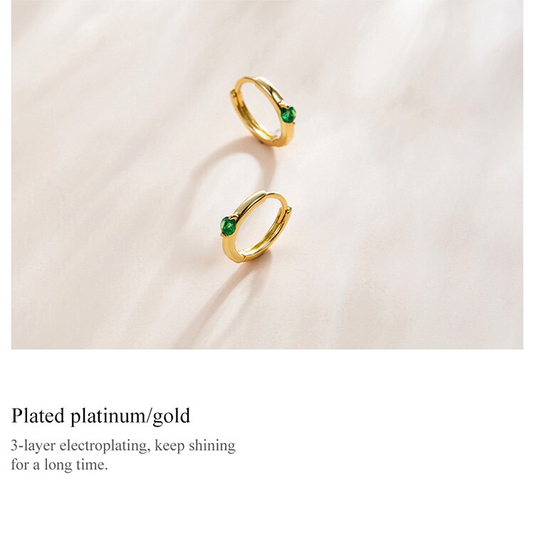 Victoria's Vogue Sunflower Silver Earrings for Women Gold Color 925 Sterling Silver 6mm Small Piercing Jewelry Diasy Flower SCE1057 Colorful Huggie Earrings for Women 6 Colors available 925 Sterling S