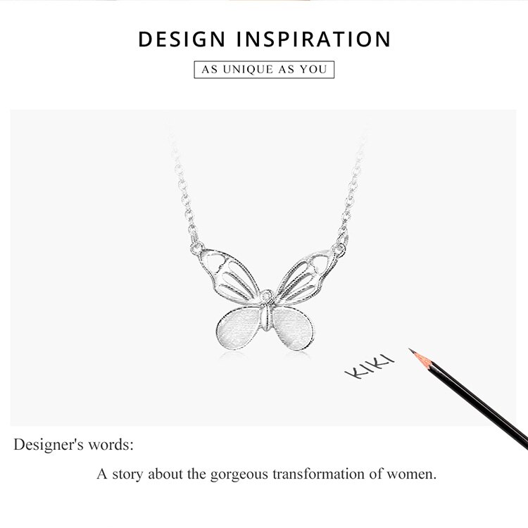 Victoria's Vogue Opal Authentic Butterfly Animal 925 Sterling Silver Necklace for Women Fashion Bijoux Statement Fine Jewelry Victoria's Vogue Opal Authentic Butterfly Animal 925 Sterling Silver Necklace for Women Fashion Bijoux Statement Fine Jewelry
