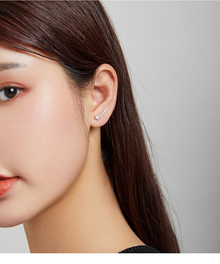 Victoria's Vogue Silver Star Earring 100% 925 Sterling Silver Sparkling meteors Earrings Gift for Girl Statement Fashion Jewelry Victoria's Vogue Silver Star Earring 100% 925 Sterling Silver Sparkling meteors Earrings Gift for Girl Statement Fashion Jewelry