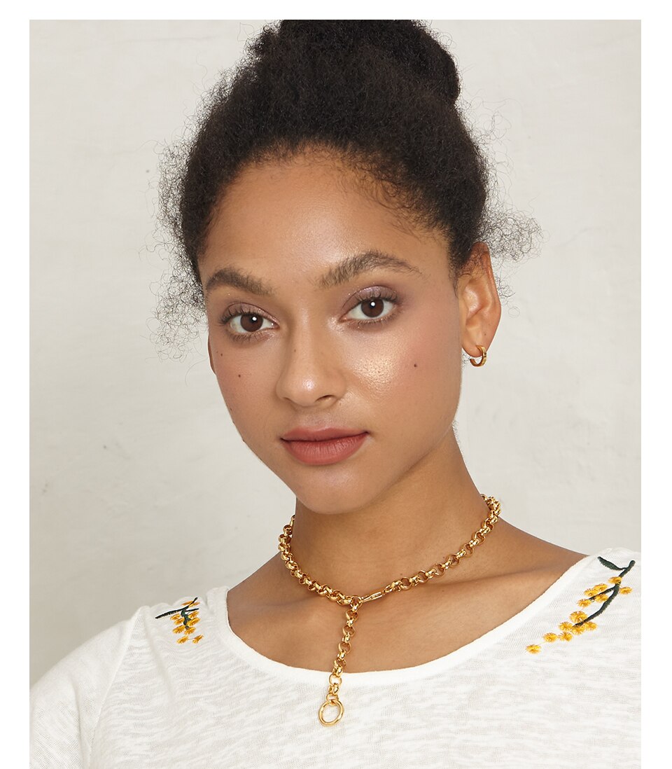 Victoria's Vogue Bunch Circle Chain Choker Necklace Women Cute Gold Color Stainless Steel Pendant Necklaces 2020 Fashion Jewelry