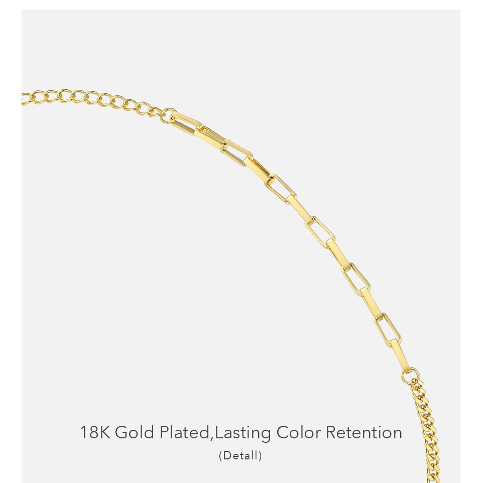 Victoria's Vogue Double Flat Bar Choker Necklace Women Stainless Steel Gold Color Pendant Necklace Femme Fashion Jewelry Gifts