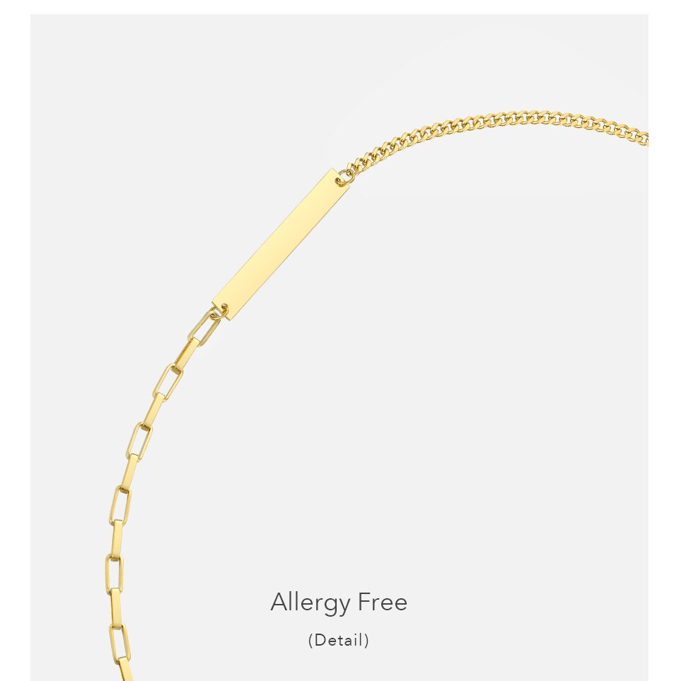 Victoria's Vogue Double Flat Bar Choker Necklace Women Stainless Steel Gold Color Pendant Necklace Femme Fashion Jewelry Gifts