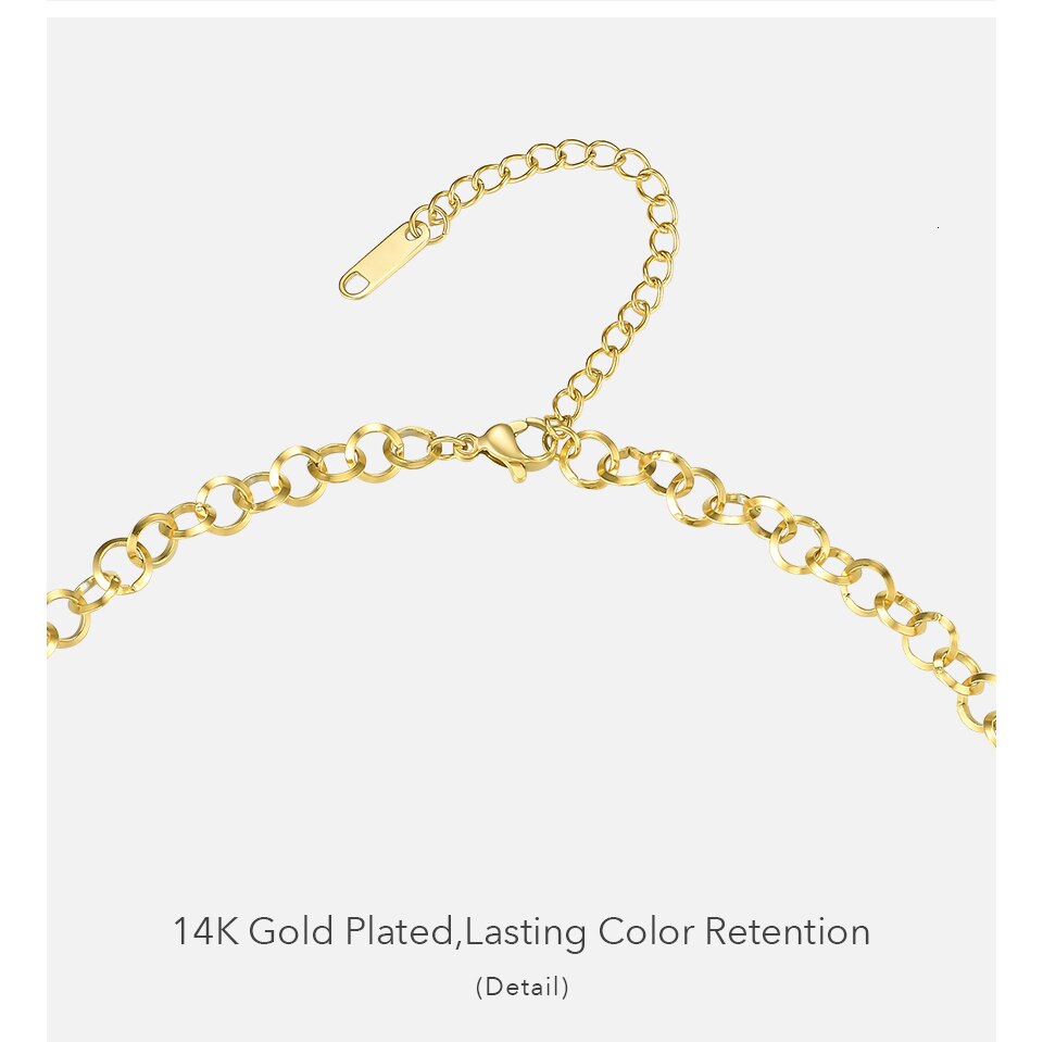 Victoria's Vogue Boho Conch Chain Necklace Women Gold Color Statement Natural Mother Of Pearl Necklaces Stainless Steel Jewelry