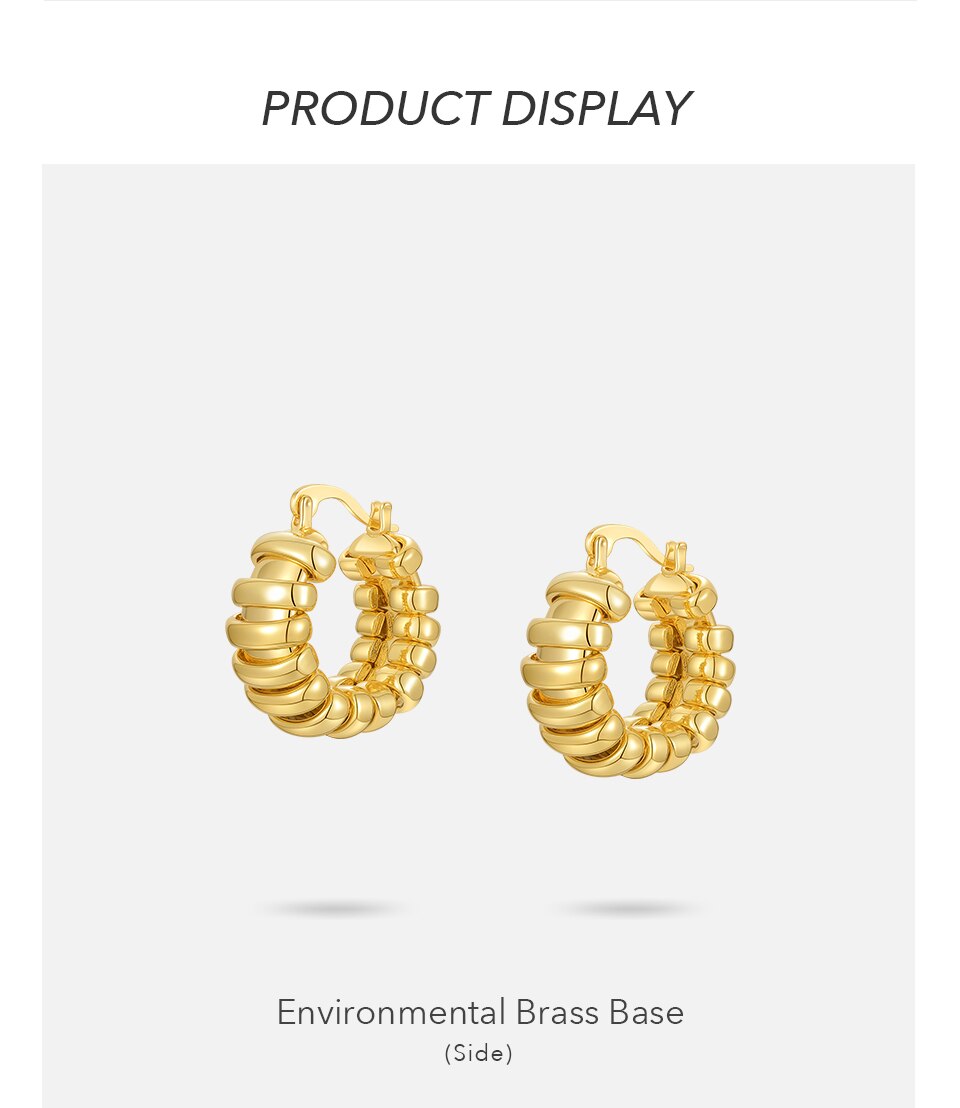 Victoria's Vogue Circle Set Hoop Earrings For Women Gold Color Loops Earring Friends Gift Fashion Jewelry Boucle Oreille Femme