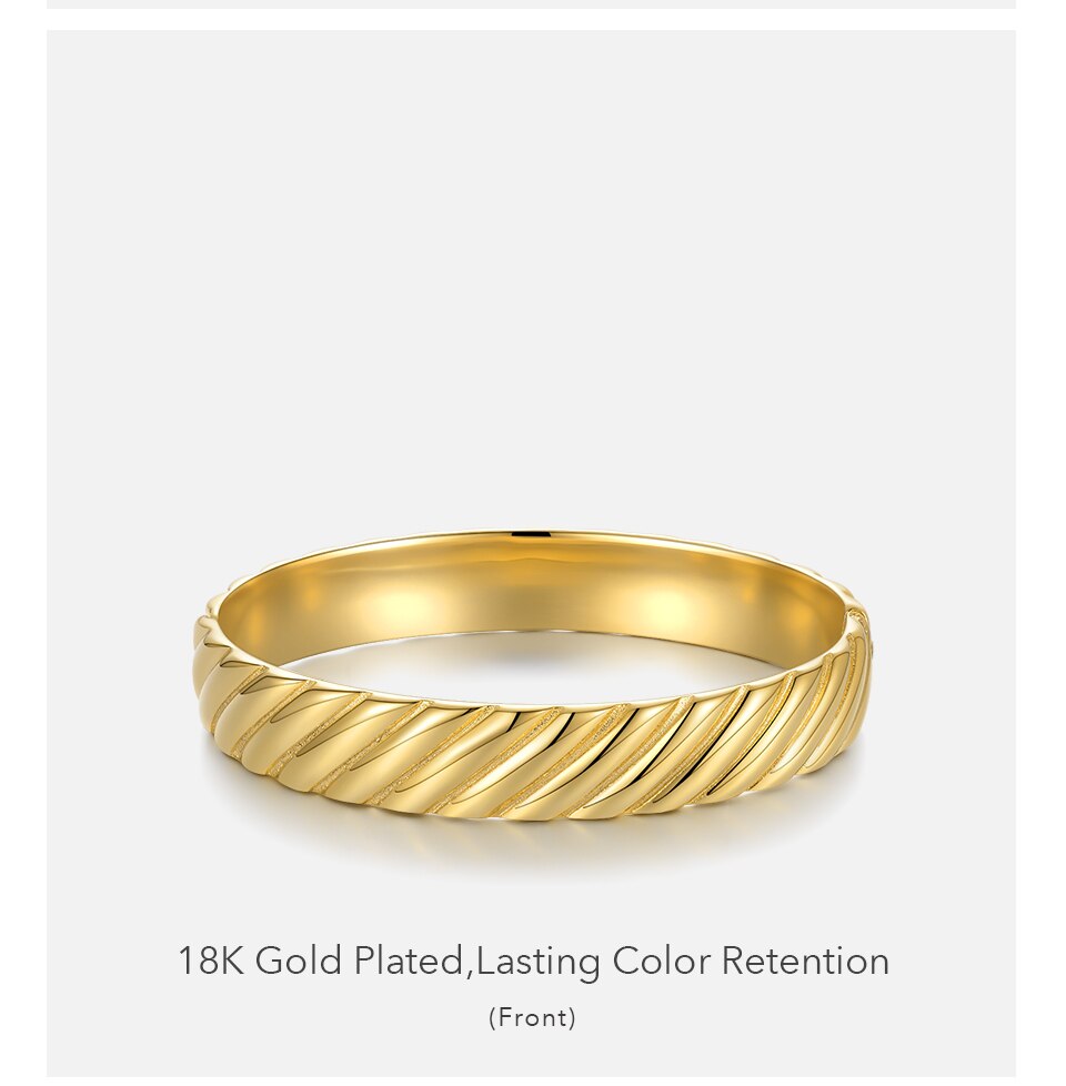 Victoria's Vogue Royal Striped Bracelet For Women Gold Color Bangles 2021 Stainless Steel Fashion Jewelry Friends Gifts Pulseras