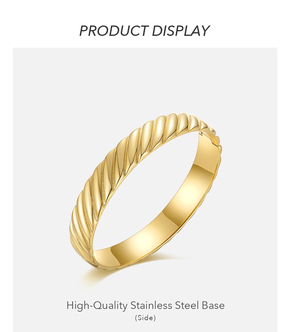 Victoria's Vogue Royal Striped Bracelet For Women Gold Color Bangles 2021 Stainless Steel Fashion Jewelry Friends Gifts Pulseras