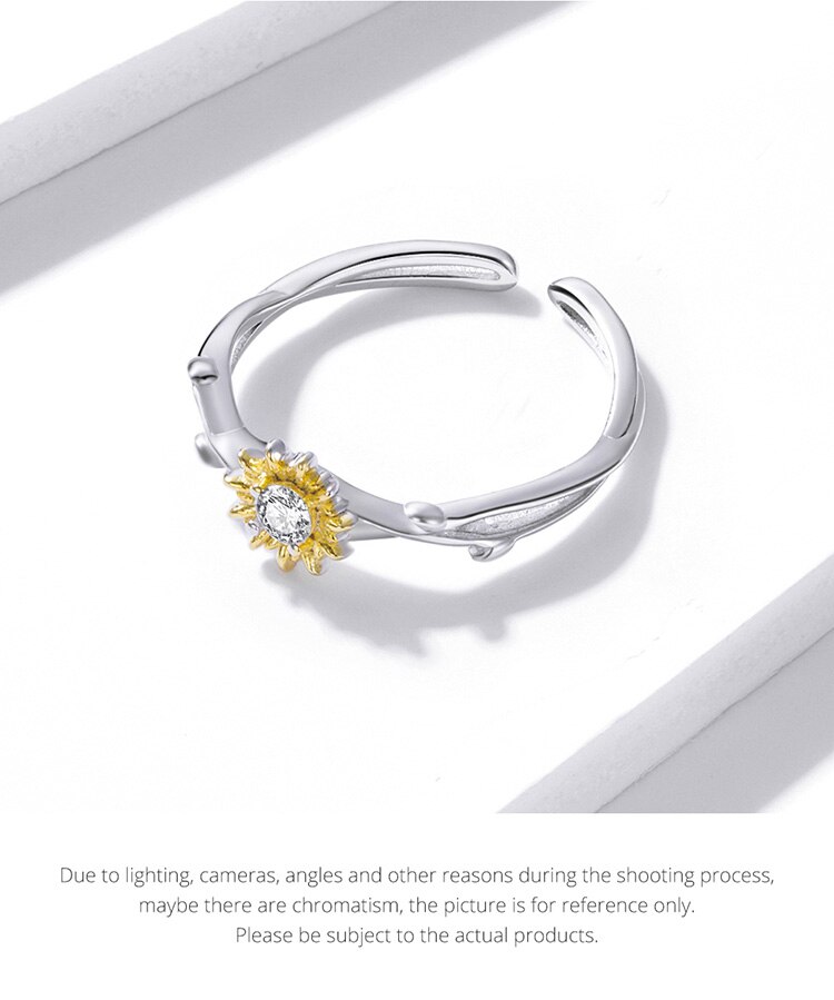Victoria's Vogue Silver Daisy Ring 100% 925 Sterling Silver Shiny Flower Adjustable Rings for Girl Women Statement Fine jewelry Victoria's Vogue Silver Daisy Ring 100% 925 Sterling Silver Shiny Flower Adjustable Rings for Girl Women Statement Fine jewelry