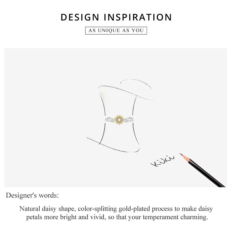 Victoria's Vogue Silver Daisy Ring 100% 925 Sterling Silver Shiny Flower Adjustable Rings for Girl Women Statement Fine jewelry Victoria's Vogue Silver Daisy Ring 100% 925 Sterling Silver Shiny Flower Adjustable Rings for Girl Women Statement Fine jewelry