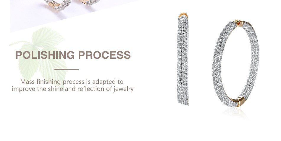 Victoria's Vogue 925 Sterling Silver Big Circle Hoop 18K Gold AAA Zircon Earrings For Women Gift Fashion Charm Party Wedding Jewelry