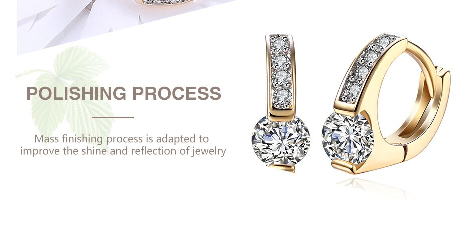 Victoria's Vogue 925 Sterling Silver AAA Zircon 18K Gold Diamond Earrings For Women Jewelry Fashion Wedding Engagement Party Gift