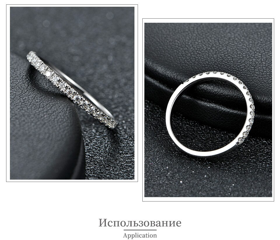 Victoria's Vogue 925 Sterling Silver Pass Diamond Test Round Excellent Cut Total 0.27 CT Moissanite Ring for Girls Cocktail Jewelry