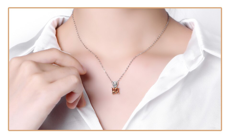 Zultanite Turkish Diaspore Jewelry Silver Pendants Lovely Princess Cut 1 Carats Created Diaspore 925 Pendant for Birthday Gifts