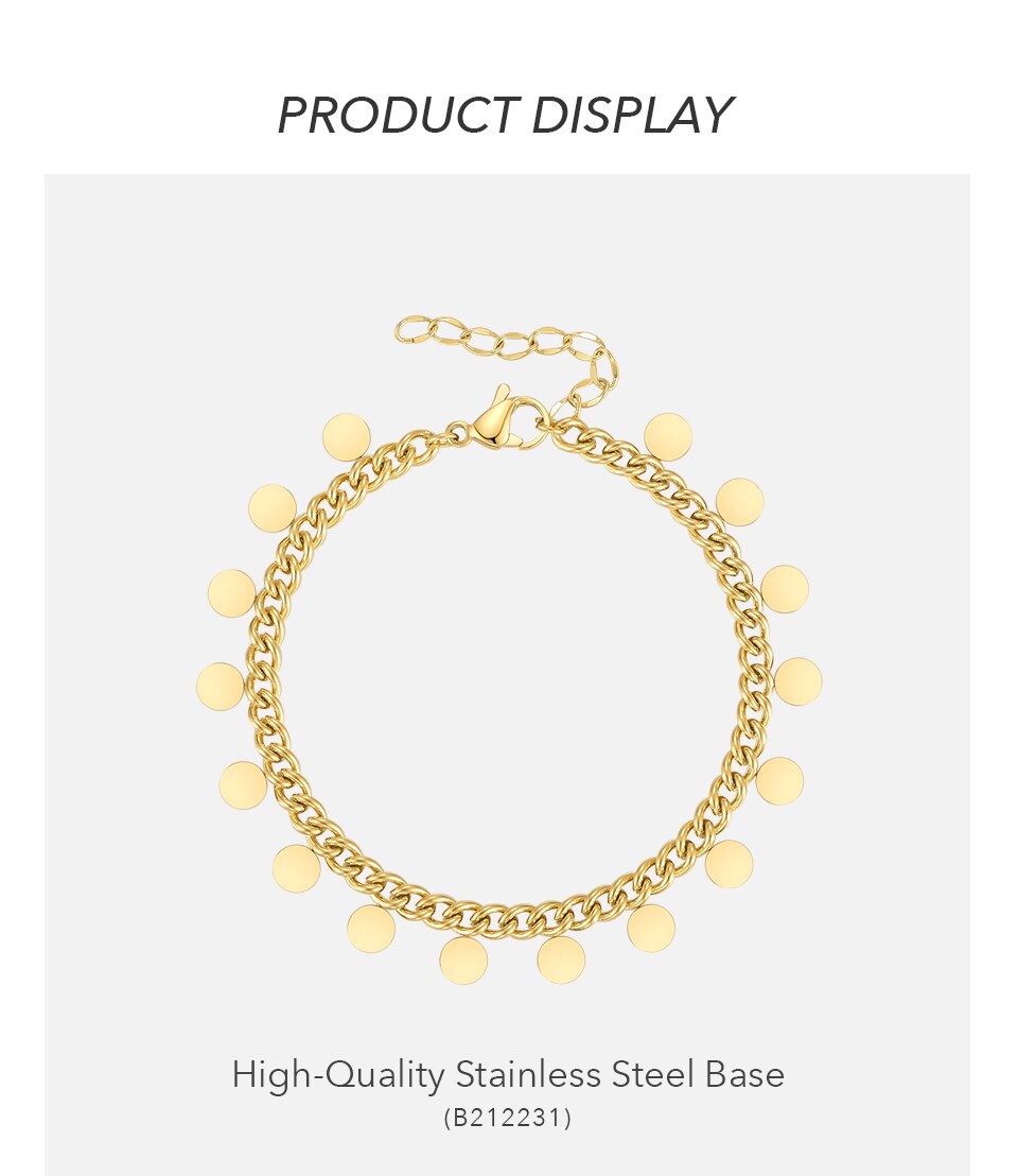 Victoria's Vogue Stars Bracelet For Women Gold Color Moon Bangle Set Dots 2021 Stainless Steel Fashion Jewelry Gift Pulseras