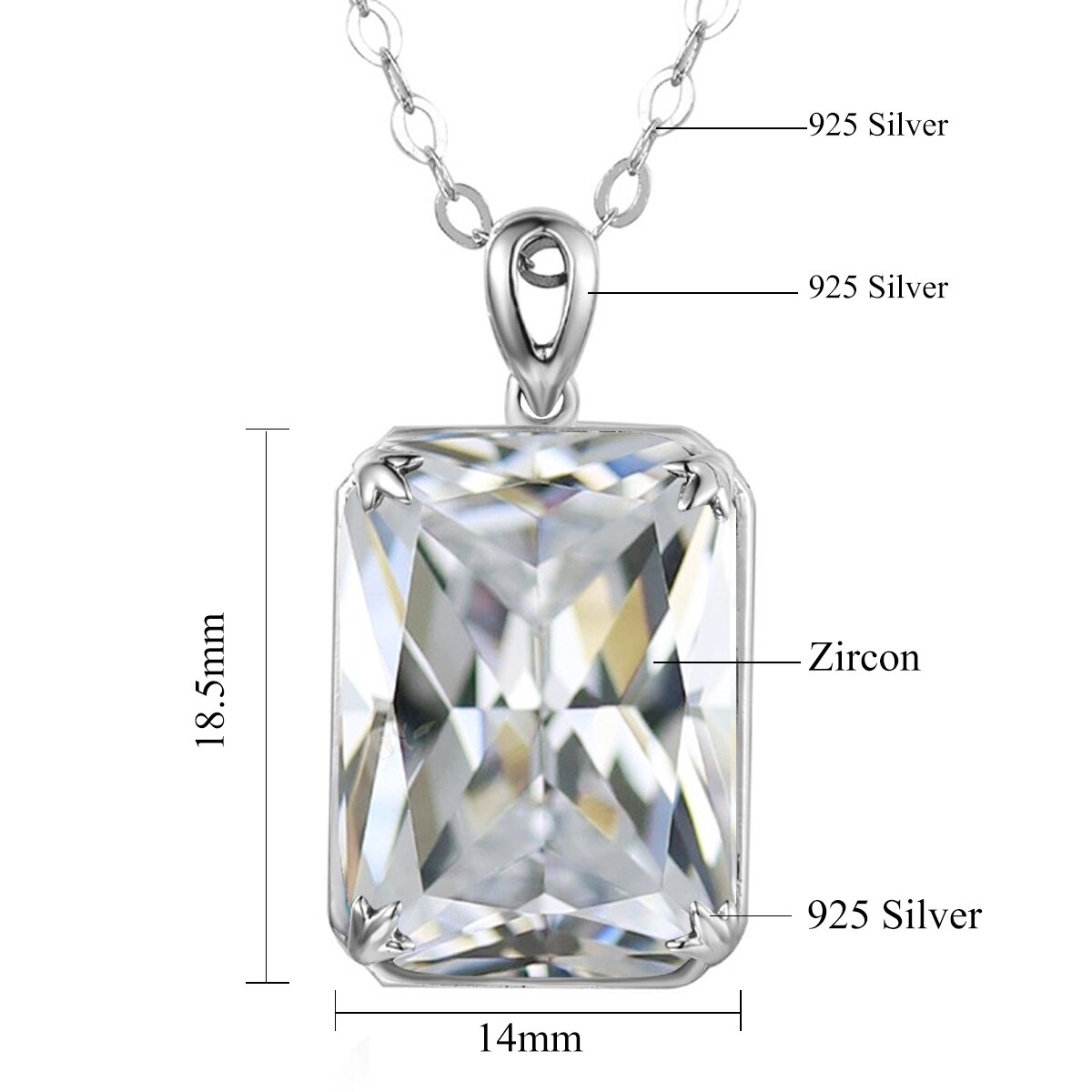 Victoria's Vogue Silver Pendant For Women Real 925 Sterling Silver Charming Diamond Necklace Pendants Cute Gift