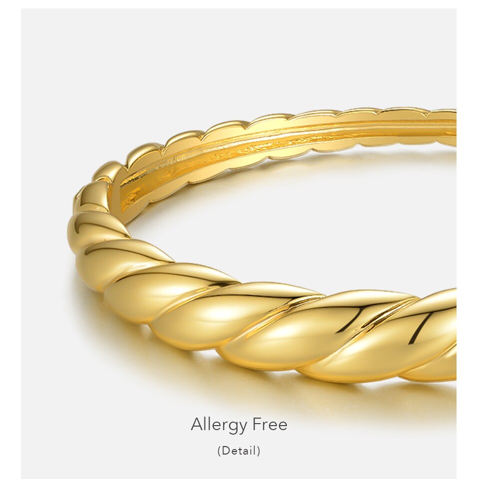 Victoria's Vogue Shiny Twist Bangles For Women Gold Color Elegant Bracelets Femme 2020 Fashion Jewelry Christmas Pulseras Mujer