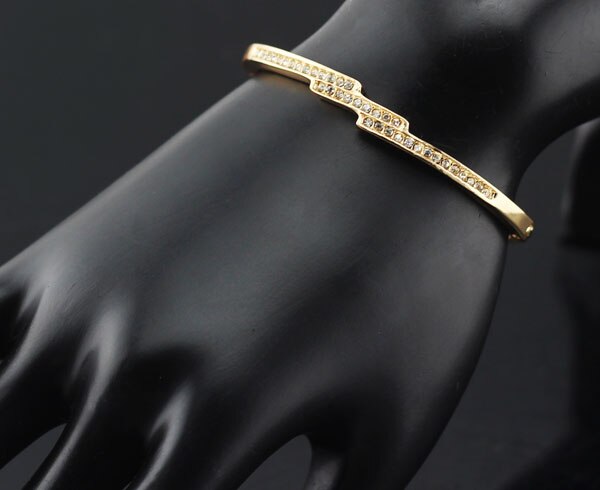 Victoria's Vogue rhinestones Golden color Cuff Bangles bracelets fahsion jewelry dropshipping queen charms women girl hot gift golden Victoria's Vogue rhinestones Golden color Cuff Bangles bracelets fahsion jewelry dropshipping queen charms women girl hot gift golden