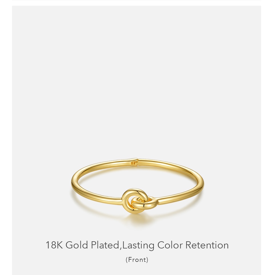 Victoria's Vogue Interlock Bangles For Women Gold Color Fashion Jewelry 2020 Minimalist Circle Bracelets Femme Gifts Pulseras