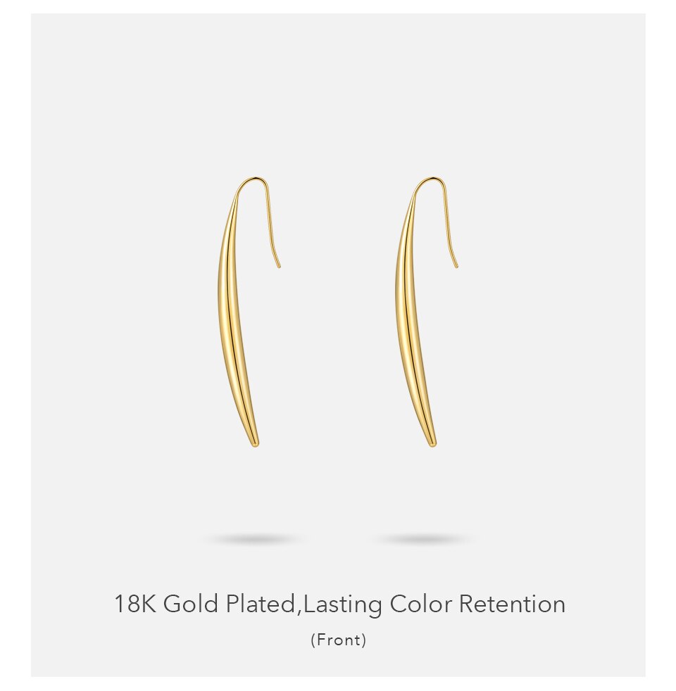 Victoria's Vogue Bean Sprout Drop Earring For Women Gold Color Cute Earrings 2021 Stainless Steel Fashion Jewelry Gift Kolczyki
