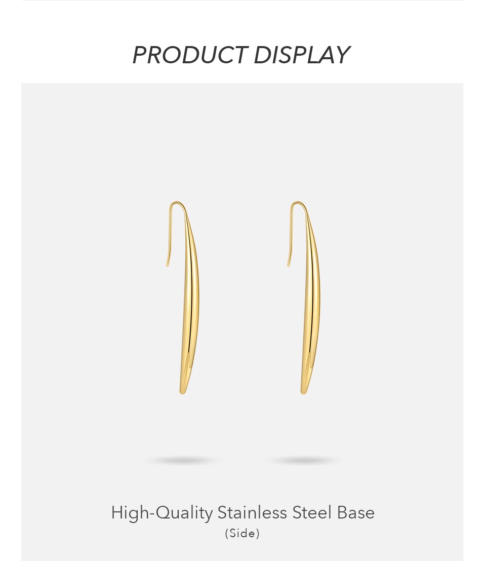 Victoria's Vogue Bean Sprout Drop Earring For Women Gold Color Cute Earrings 2021 Stainless Steel Fashion Jewelry Gift Kolczyki