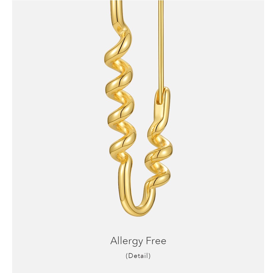 Victoria's Vogue Vintage Spiral Curve Dangle Earrings For Women Gold Color Big Earings 2021 Fashion Jewelry Friends Gift Kolczyki