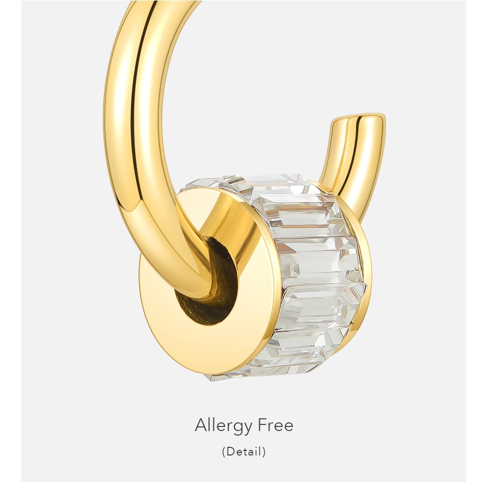 Victoria's Vogue Piercing Zircon Earring For Women Gold Color Small Earrings 2021 Stainless Steel Fashion Jewelry Party Kolczyki