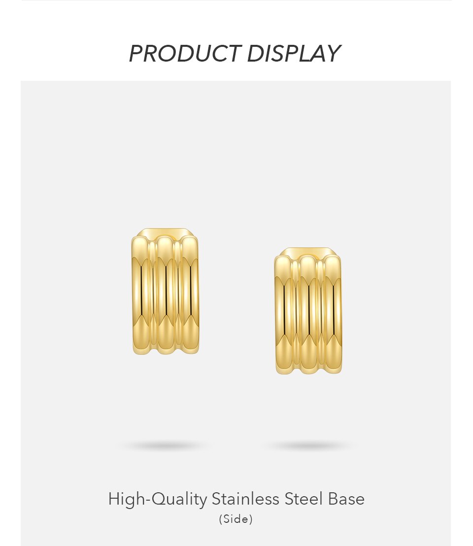 Victoria's Vogue C Shape Cute Stud Earring For Women Gold Color Small Line Earrings 2021 Stainless Steel Fashion Jewelry Brincos