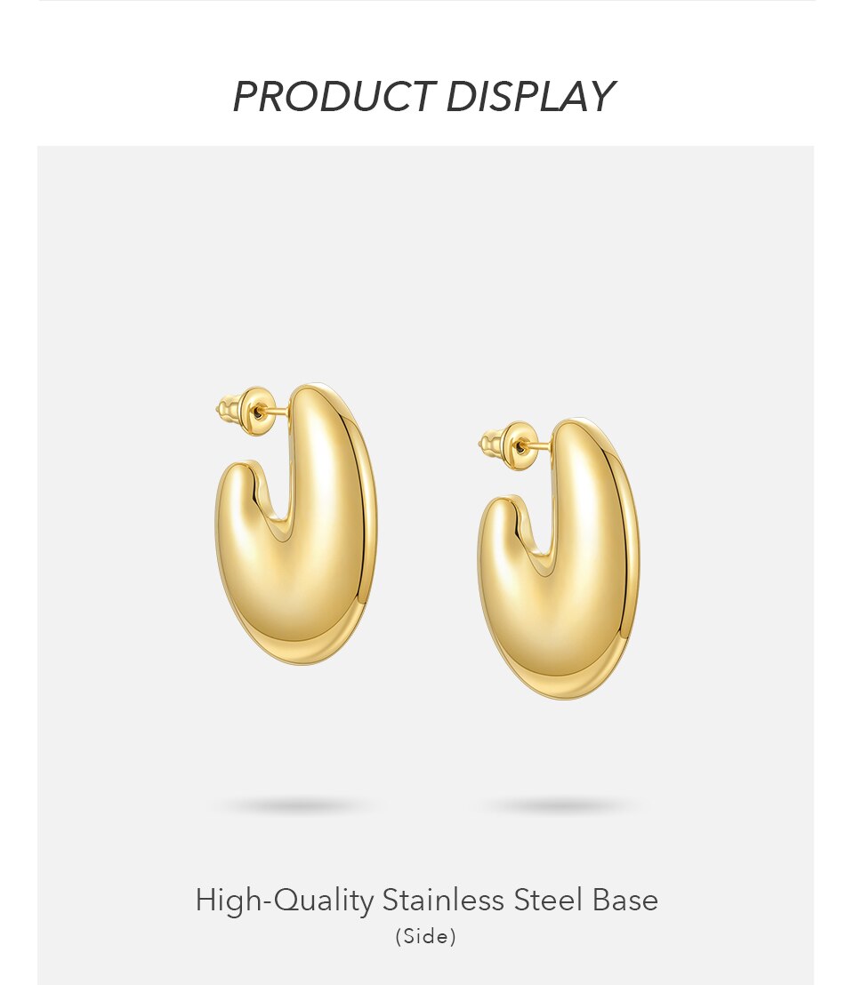 Victoria's Vogue Irregular Stud Earring For Women Gold Color Earings 2021 Stainless Steel Holiday Fashion Jewelry Pendientes