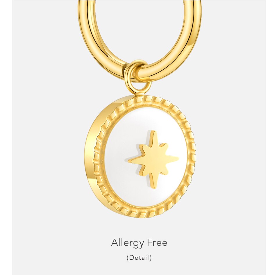 Victoria's Vogue Circle Glitter Dangle Earrings For Women Gold Color Earings Stainless Steel 2021 Fashion Jewelry Party Oorbellen