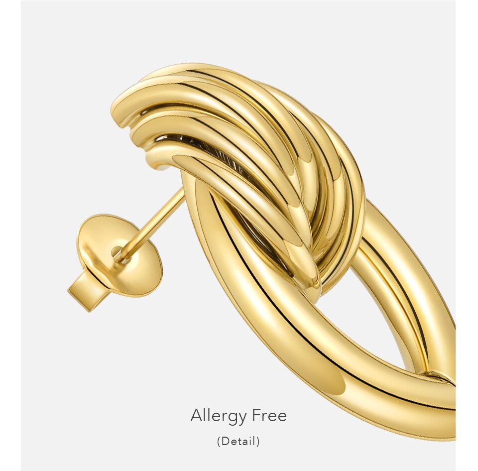 Victoria's Vogue Hollow Water Stud Earrings For Women Gold Color Piercing Earings Stainless Steel Fashion Jewelry Gift Kolczyki