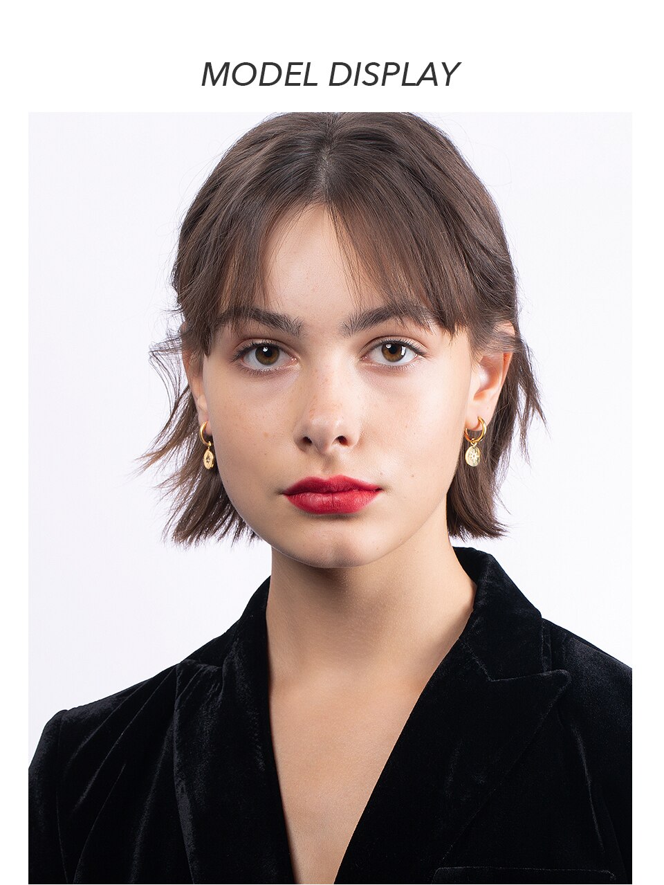 Victoria's Vogue Circle Light Star Drop Earrings For Women Gold Color Earings Stainless Steel Fashion Jewelry Gift Pendientes