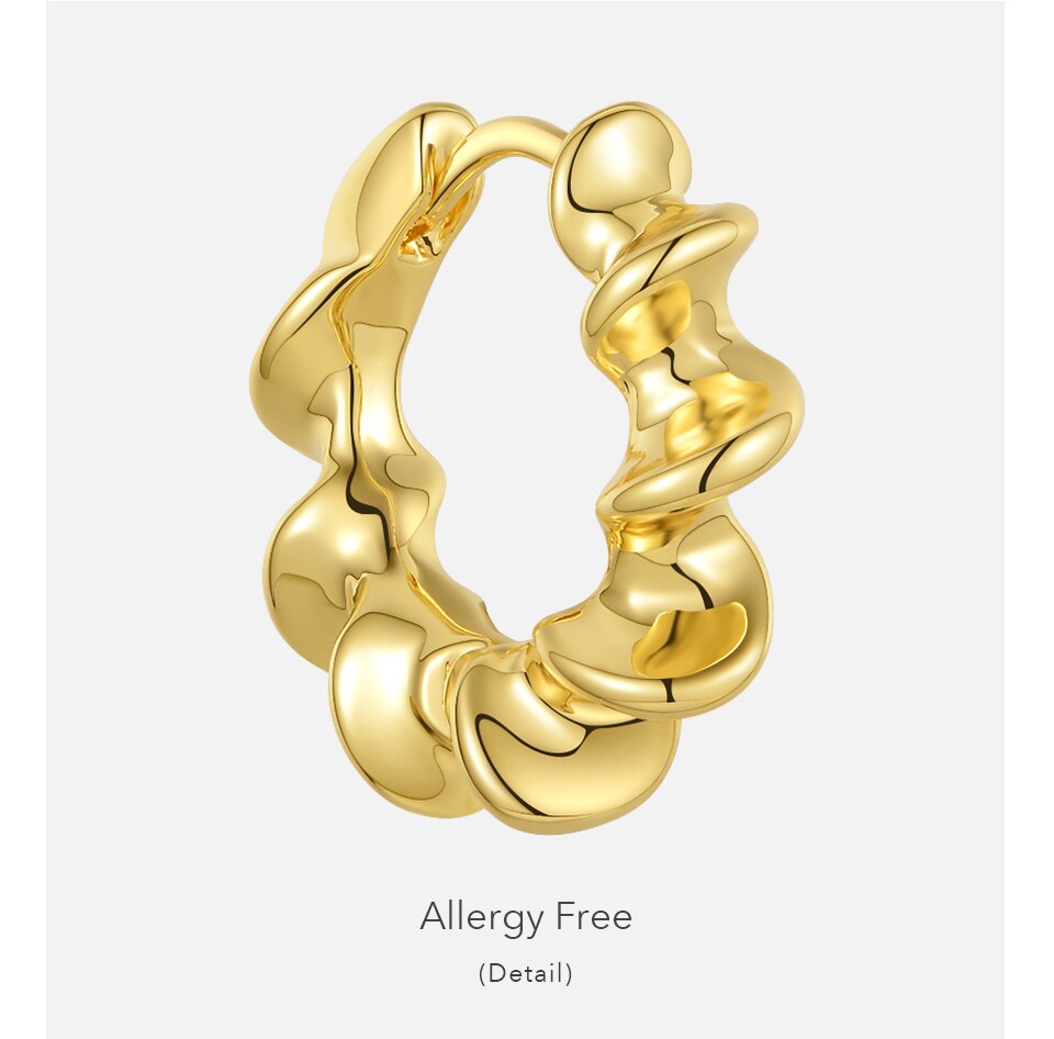 Victoria's Vogue Sun Flower Hoop Earrings For Women Gold Color Curved Sculptural Hoops Earings Fashion Jewelry Gifts Kolczyki