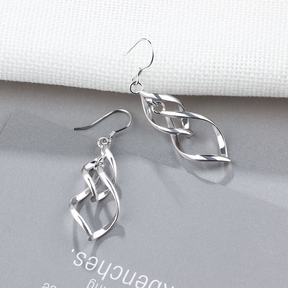 Victoria's Vogue 925 Sterling Silver Twisted Tassel Drop Earrings for Women Double Layers Dangle Earrings Trendy Fine Jewelry Gift Victoria's Vogue 925 Sterling Silver Twisted Tassel Drop Earrings for Women Double Layers Dangle Earrings Trendy Fine Jewelry Gift