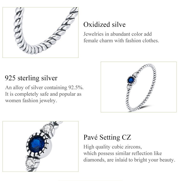 Victoria's Vogue Blue Zircon Finger Rings for Women 925 Sterling Silver Retro Engagement Wedding Jewelry Fashion Accessories Victoria's Vogue Blue Zircon Finger Rings for Women 925 Sterling Silver Retro Engagement Wedding Jewelry Fashion Accessories