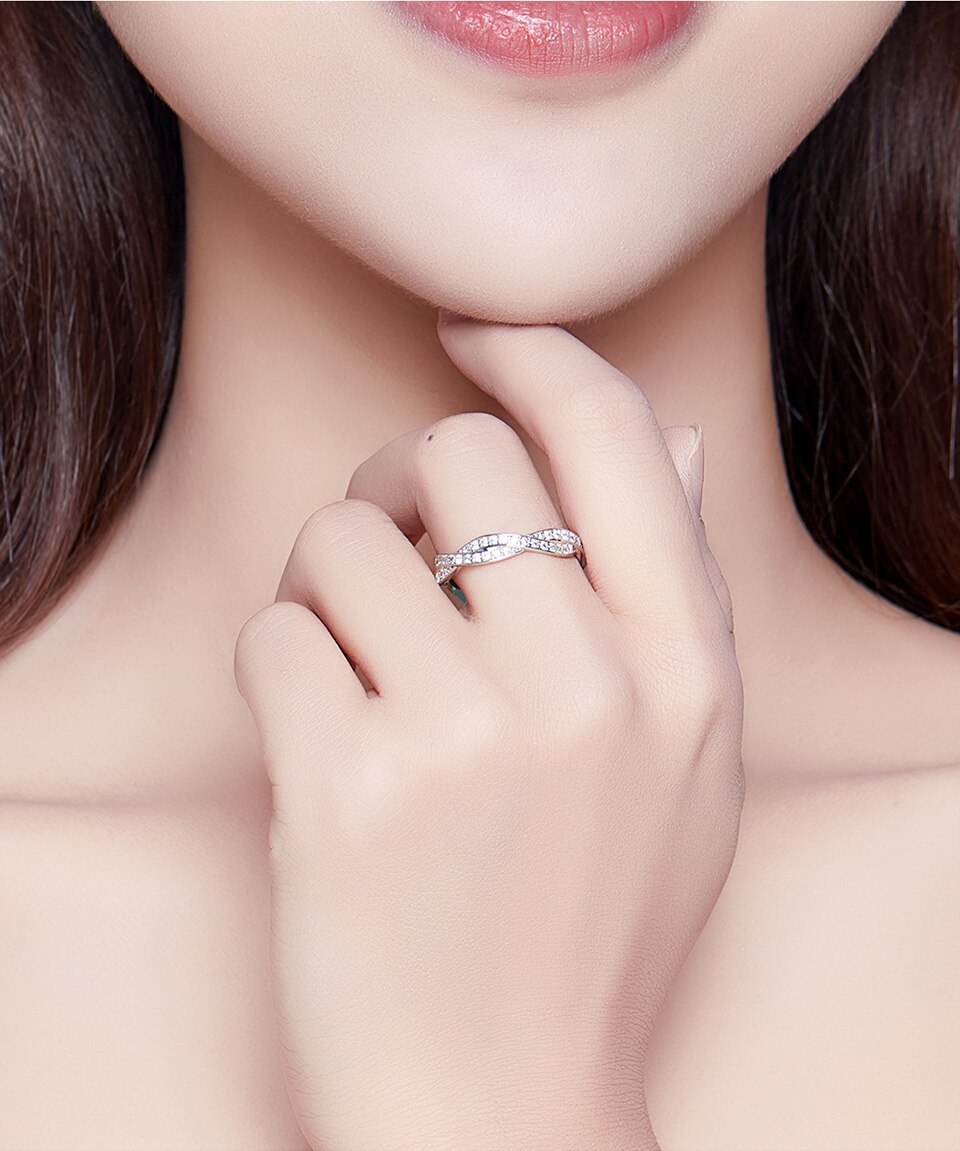 Victoria's Vogue Trendy Classic Silver Ring Minimalist Simple Love Forever Heart Circle Ring Female Fine Jewelry Original Design
