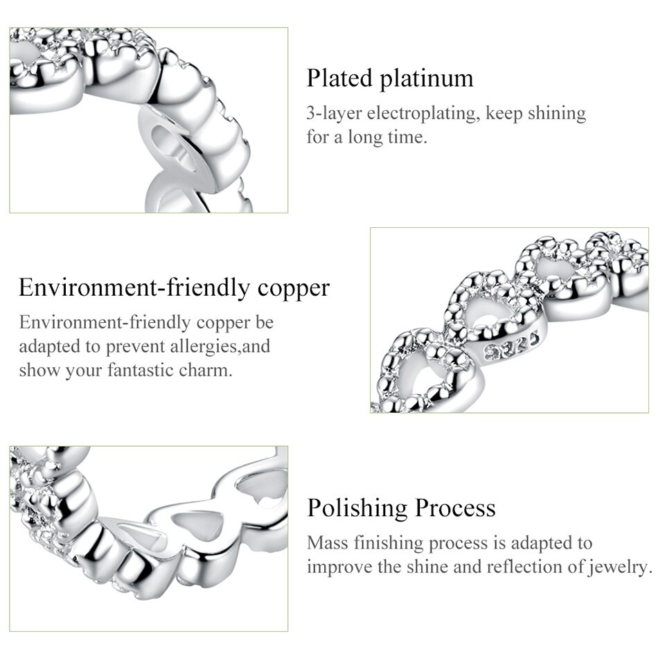 Victoria's Vogue Trendy Classic Silver Ring Minimalist Simple Love Forever Heart Circle Ring Female Fine Jewelry Original Design