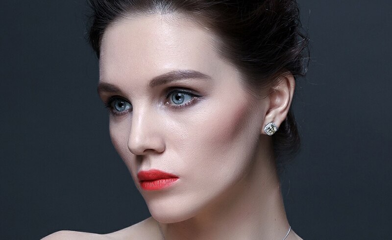 Victoria's Vogue With Certificate Luxury 2.0ct Zirconia Diamond Earrings Fine Jewelry 925 Silver Fashion Double Stud Earrings For Women