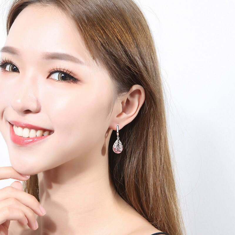 Victoria's Vogue 925 Sterling Silver Moonlight Opal Tears Totem Earrings Gift pendientes oorbellen boucle d'oreille femmes New