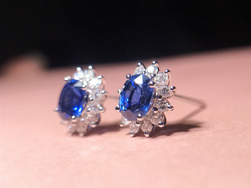 Victoria's Vogue Luxury Lab Sapphire Earrings Original 925 Sterling Silver Jewelry With Blue Zirconia Gemstone Stud Earrings For Women Victoria's Vogue Luxury Lab Sapphire Earrings Original 925 Sterling Silver Jewelry With Blue Zirconia Gemstone Stud Earrings For Women