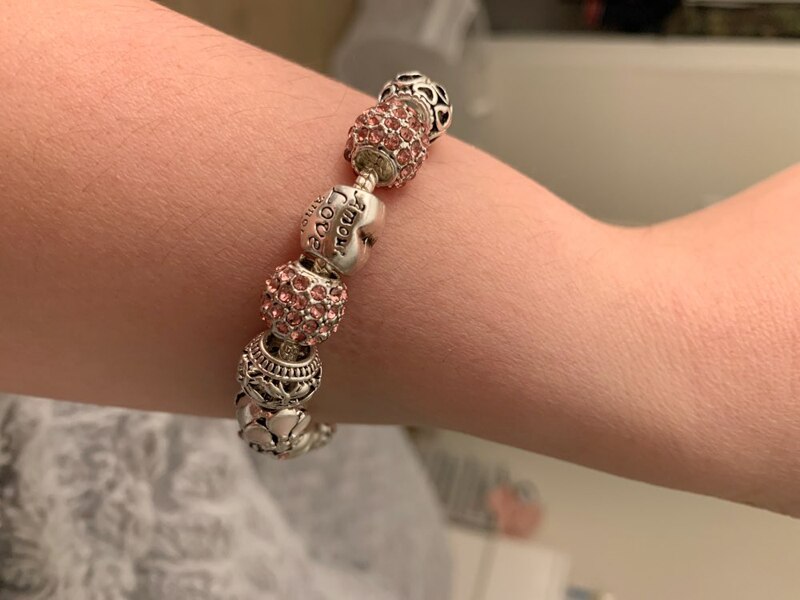 Victoria's Vogue Original 925 Silver Four Leaf Clover Bracelet with Crystal Beads Charm Bracelet Bangle for Women Victoria's Vogue Original 925 Silver Four Leaf Clover Bracelet with Crystal Beads Charm Bracelet Bangle for Women